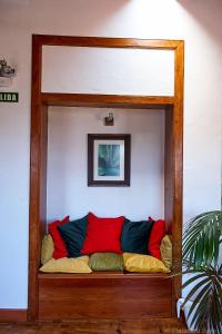 a couch in the corner of a room at Platanera Suites in Icod de los Vinos
