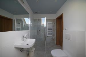 Kúpeľňa v ubytovaní Apartamenty Górskie Widoki koło Szczyrku