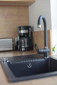Kuchyňa alebo kuchynka v ubytovaní Apartamenty Górskie Widoki koło Szczyrku