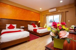 Katil atau katil-katil dalam bilik di Hotel Iceland