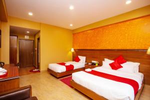 Katil atau katil-katil dalam bilik di Hotel Iceland