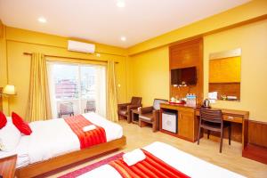Katil atau katil-katil dalam bilik di Hotel Iceland