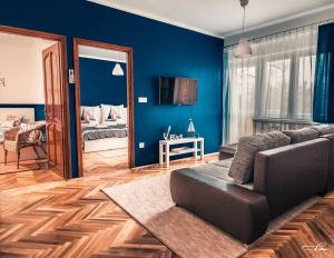 Televiisor ja/või meelelahutuskeskus majutusasutuses Sirály Apartman Fonyód