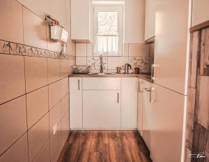Köök või kööginurk majutusasutuses Sirály Apartman Fonyód
