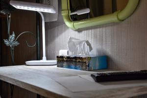 a box of tissues sitting on top of a counter at Hotel des Remparts in Villeneuve-sur-Lot +112 photos