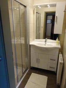 ห้องน้ำของ Appartement - Ferienwohnungen - Gästehaus Gabriele