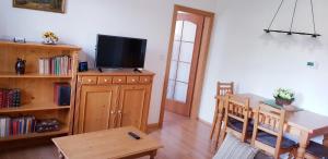 TV a/nebo společenská místnost v ubytování Apartmán Černý Důl
