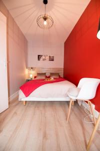 Una cama o camas en una habitación de Appartement Élégant & Ensoleillé - Centre-ville
