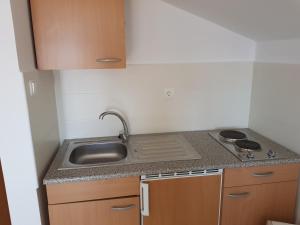 Kuchyň nebo kuchyňský kout v ubytování Apartments Margita