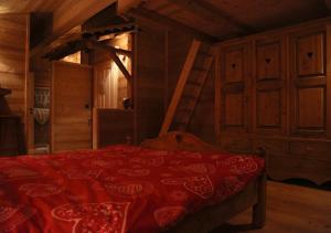 Postel nebo postele na pokoji v ubytování Au Petit Gîte Les Paccots
