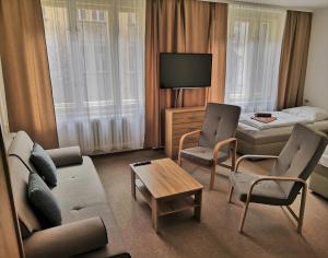 TV a/nebo společenská místnost v ubytování Hotel Marianeum