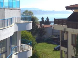 a view from the balcony of a building at Blue Marine Ap 26 in Ravda