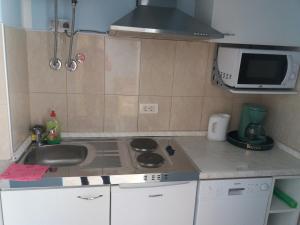Kuchyň nebo kuchyňský kout v ubytování Apartmani Nina
