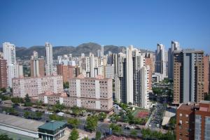 a large city with tall buildings and buildings at Gemelos XII - Fincas Arena in Benidorm