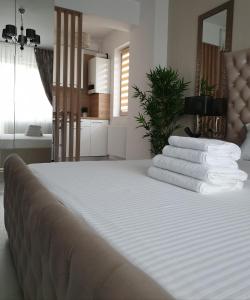 Кровать или кровати в номере Studio Rendez-vous Baneasa