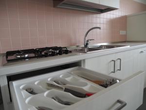 Kuchyň nebo kuchyňský kout v ubytování Alloggio Agrituristico Ai Tre Castelli
