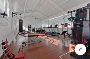 un gimnasio con varias cintas de correr y máquinas en Mencey, en San Miguel de Abona