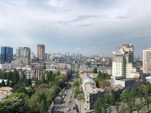 a city with lots of tall buildings and trees at Hotel Express Congress in Kyiv