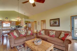 a living room with two couches and a table at 3 Bed 3 Bath Vacation home in Sylva in Sylva