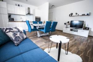 Kuchyňa alebo kuchynka v ubytovaní Blue Pearl apartment