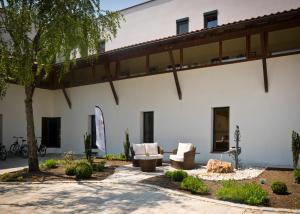 A garden outside Hotel Chrysantihof