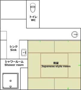 un diagrama del plano del suelo de una casa en NARAigoto EENA HOUSE, en Nara