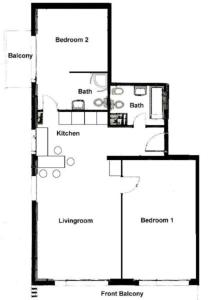 Grunnteikning Spacious Apartment with Lake View | 35