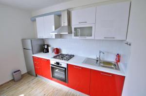 Kuchyň nebo kuchyňský kout v ubytování Apartman Martina