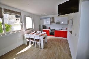 Kuchyň nebo kuchyňský kout v ubytování Apartman Martina + 37 fotografií