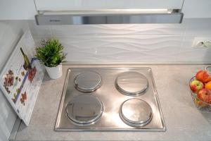 Kuchyň nebo kuchyňský kout v ubytování Sunshine Apartment Sovlje