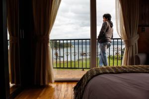 Postel nebo postele na pokoji v ubytování Hotel Aliwen