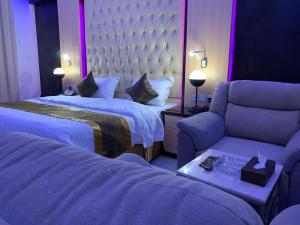 Postel nebo postele na pokoji v ubytování Helm park serviced apartments