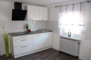 Kuchyň nebo kuchyňský kout v ubytování Ferien- und Monteurwohnung Julia