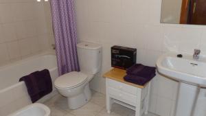 uma casa de banho com um WC e um lavatório em Gladmar Apartment em La Mata