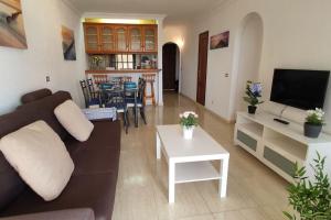 A television and/or entertainment centre at Canarian village house