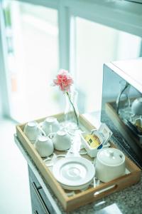 Central Park Tower的咖啡和沏茶工具