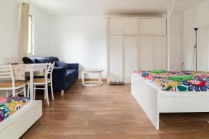 Posteľ alebo postele v izbe v ubytovaní Rastlinky.sk Greenhouse Guestrooms