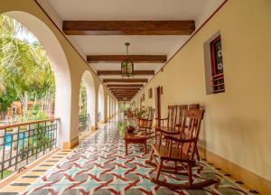Balkón nebo terasa v ubytování Hacienda Uxmal Plantation & Museum