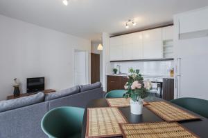 Część wypoczynkowa w obiekcie Apartament Gdańsk z balkonem Stare Miasto