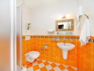 Koupelna v ubytování Hotel Praha