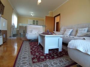 Posezení v ubytování Sunny apartment Jukic with sea view