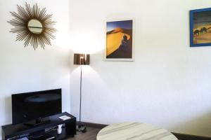 カンヌにあるACCI Cannes Galliaの床灯とテレビ付きの部屋