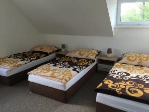 Säng eller sängar i ett rum på Rychlebská bašta