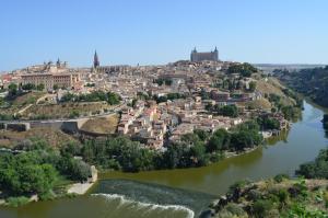 Ptičja perspektiva nastanitve Alquería Las Torres a dos pasos de Toledo y de Las Barrancas de Burujón