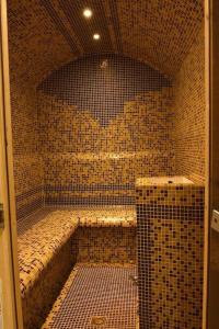 a tiled showerificialificialificialificialificialificialificialificialificialificialificialificial at Family Hotel LILI in Bansko +32 photos