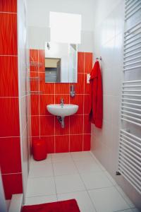 Koupelna v ubytování Apartmány Alice