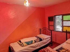 Un pat sau paturi într-o cameră la Gite Angour Tacheddirt