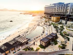 an aerial view of a resort and the beach at The Cape, a Thompson Hotel, part of Hyatt in Cabo San Lucas
