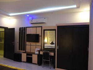 TV a/nebo společenská místnost v ubytování Helm park serviced apartments