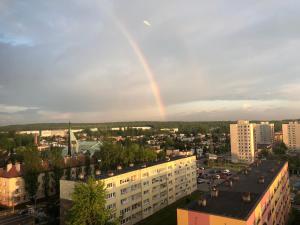 Výhľad na mesto Chorzów alebo výhľad na mesto priamo z apartmánu